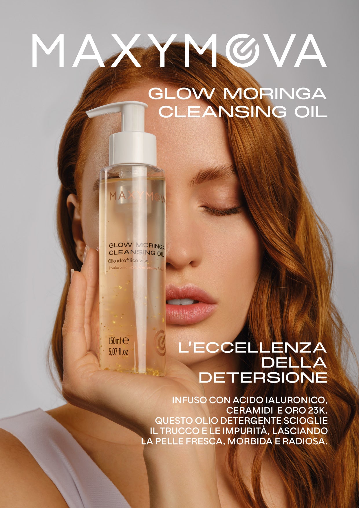 EXPOSITOR DE MOSTRADOR ACEITE GLOW MORINGA MAXYMOVA – IDEAL PARA SALONES DE BELLEZA
