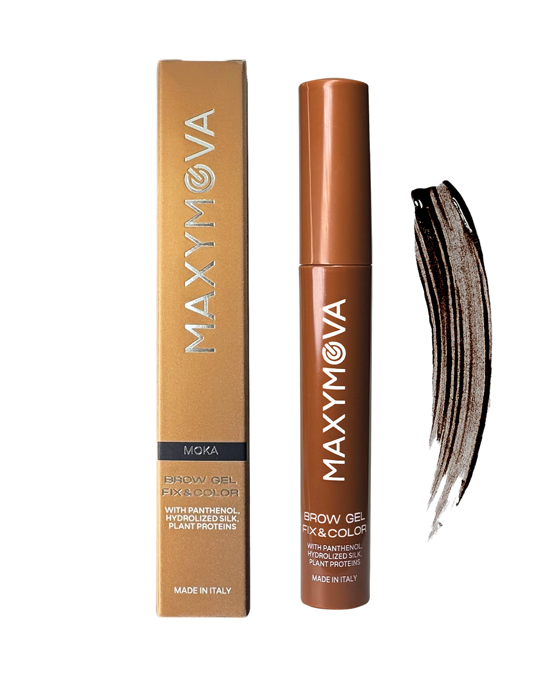 BROW GEL WITH COLOR FOR FULLER, DEFINED BROWS ALL DAY LONG. MAXYMOVA