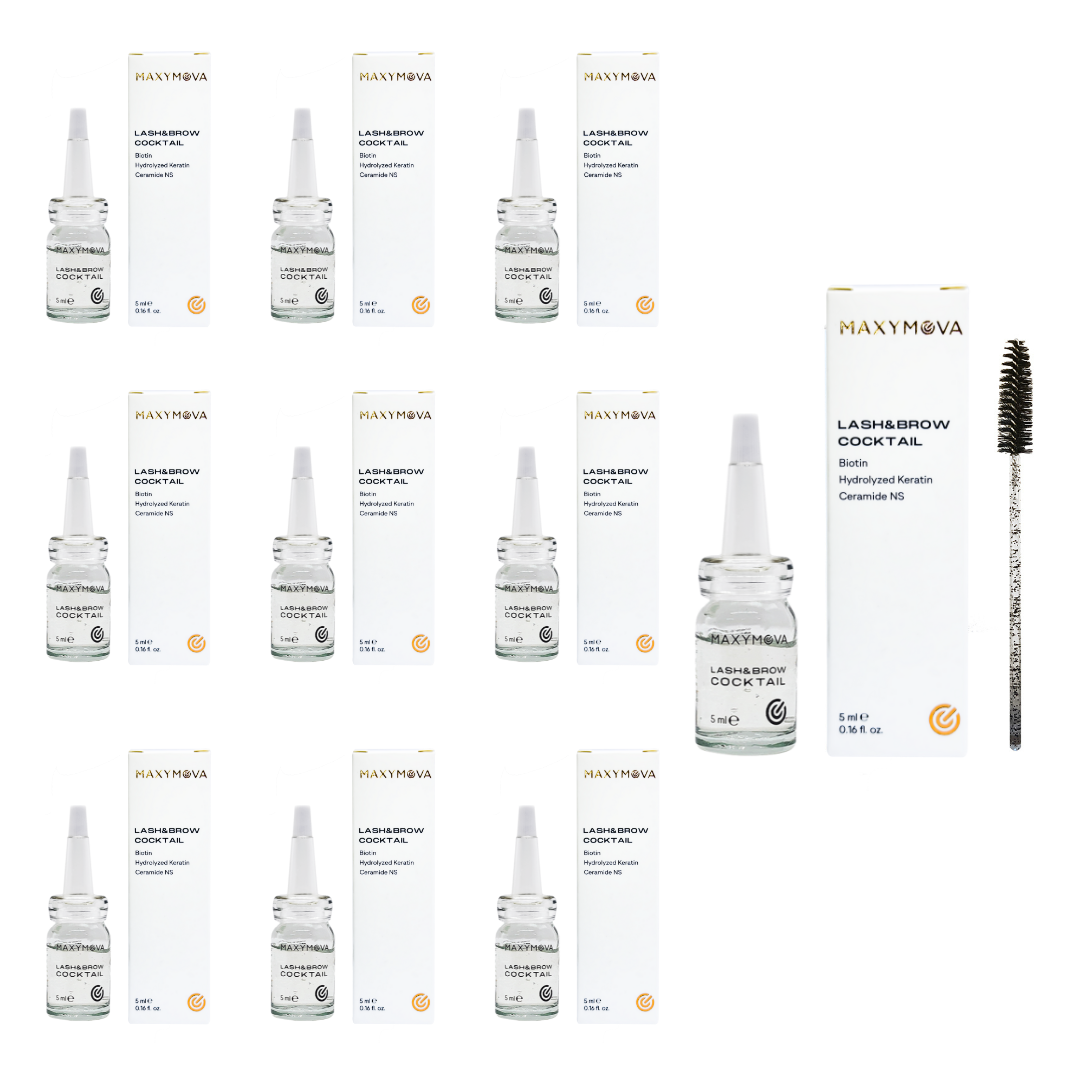 Set 10 serum Lash&Brow Cocktail 5 ml, for lashes and brows, vegan formula (new!)
