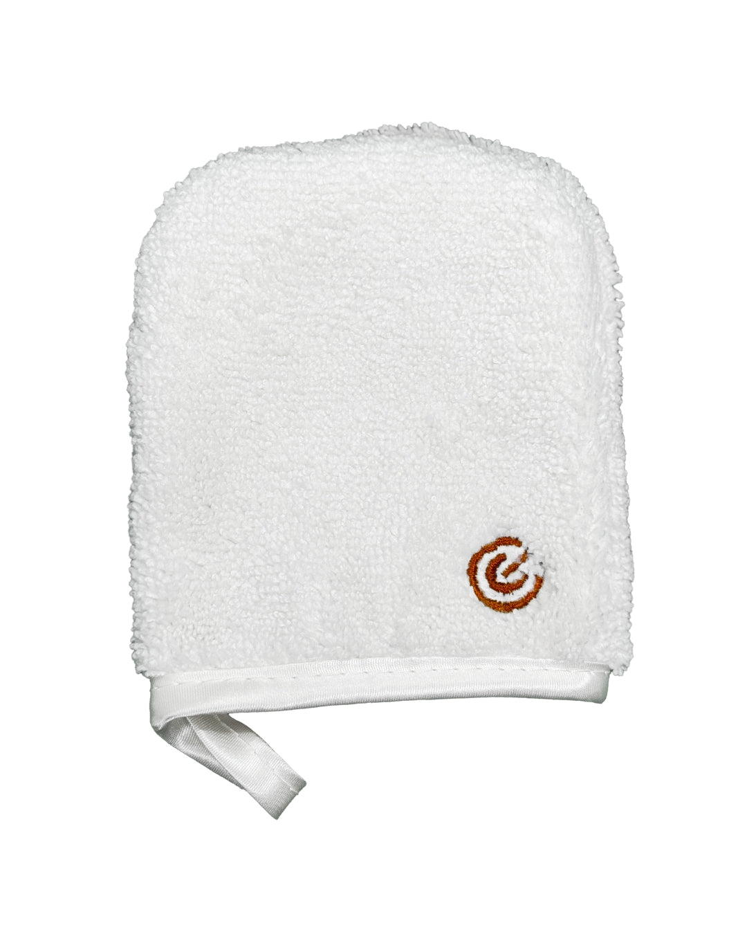 MAXYMOVA – Ultra-Soft Cotton Makeup Remover Glove – White with Logo