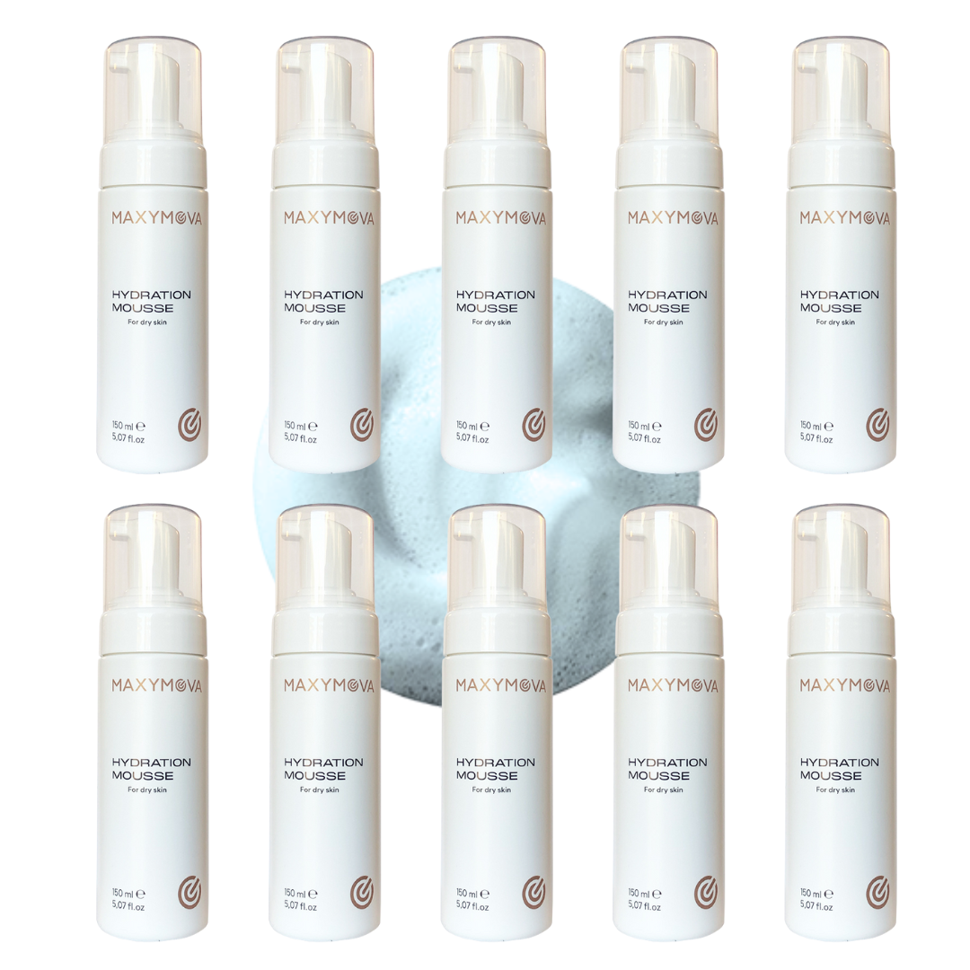 SET 10 Hydrating Mousse Lash&Face 150 ml con Aloe Vera Orgánico, Extracto de Rosa de Jericó