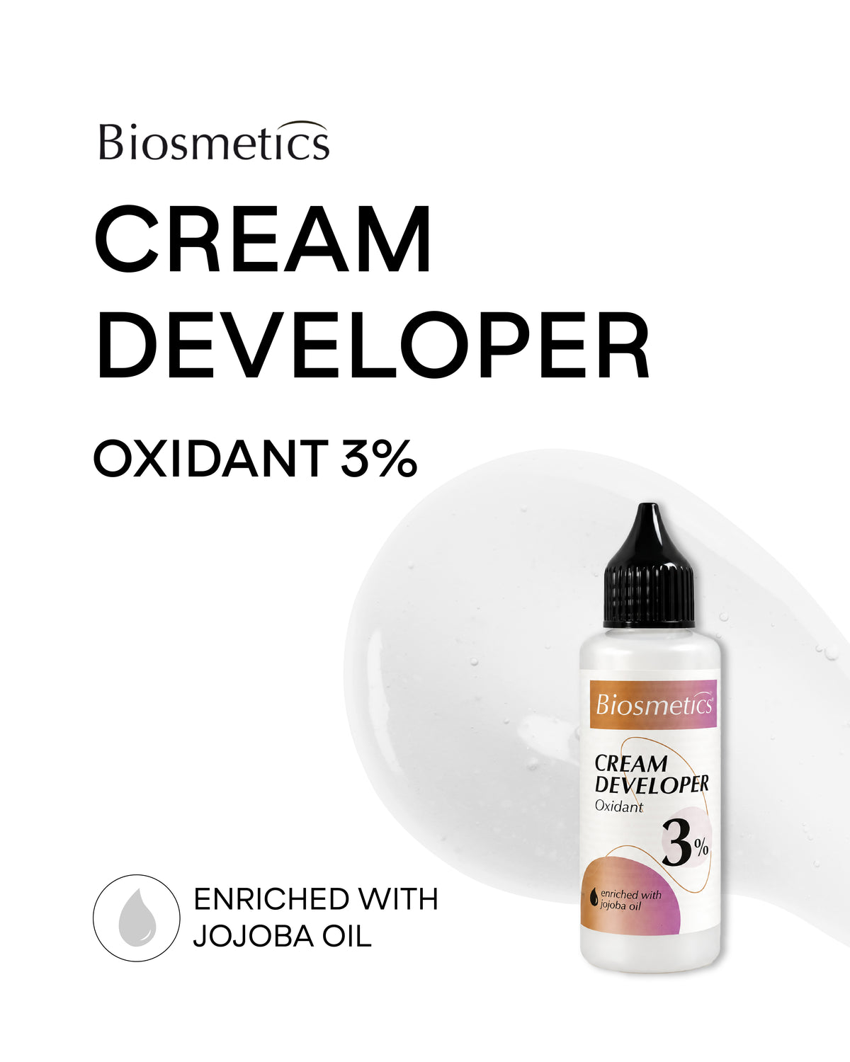 Biosmetics Cream Developer 3% – Eyebrow Tint Developer – 50 ml