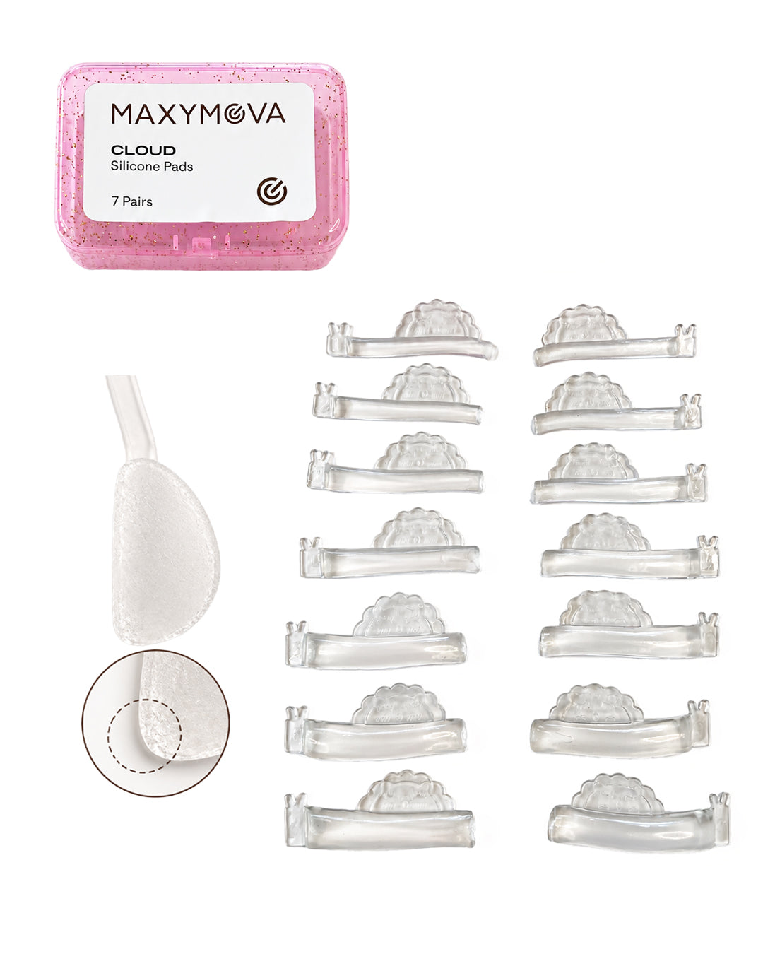 CLOUD Silicone Lash Lift Shields – 7 Pairs  Ideal for Korean Lash Lamination