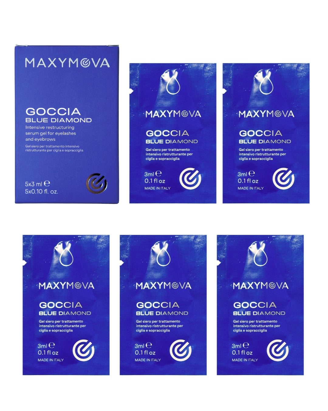 Goccia Blue Diamond Sérum reestructurante para pestañas y cejas 3 ml