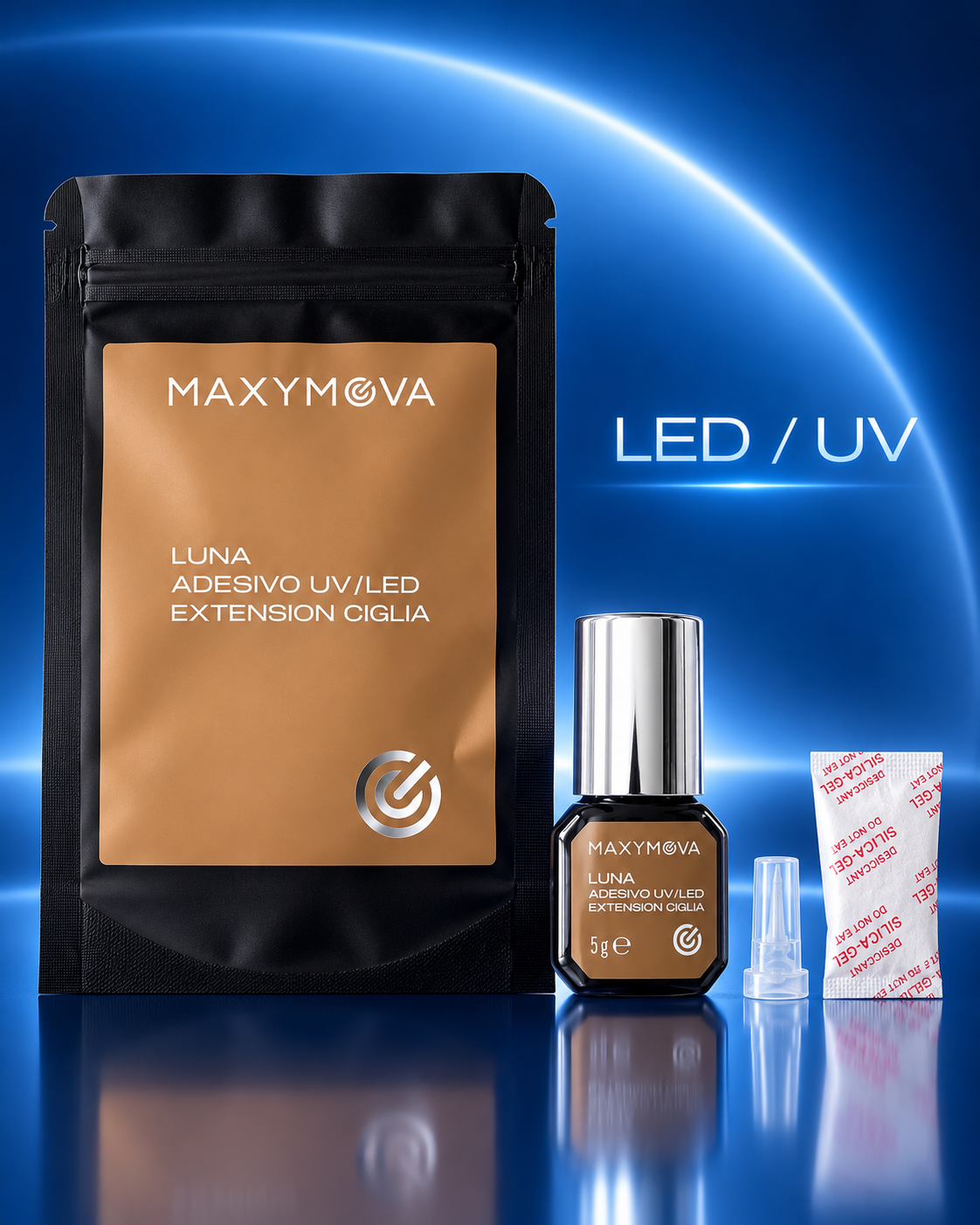 MAXYMOVA LUNA UV/LED Eyelash Extension Adhesive – Professional Lash Glue, 5 g