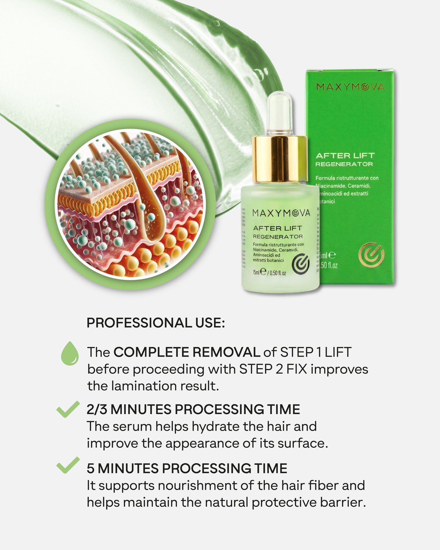 AFTER LIFT Regenerator serum 15ml - Vegan Friendly Formula Lash&Brow with Bamboo Biosilicates