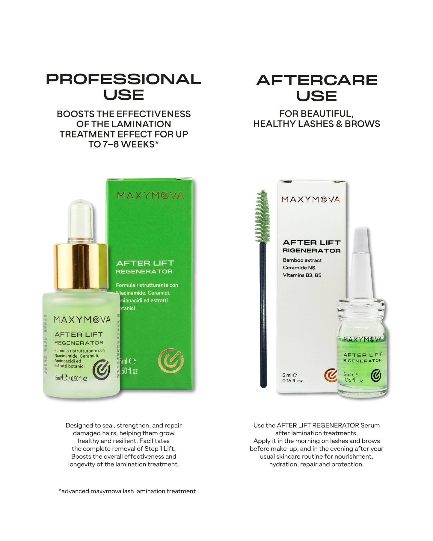 AFTER LIFT Regenerator serum 15ml - Vegan Friendly Formula Lash&Brow with Bamboo Biosilicates