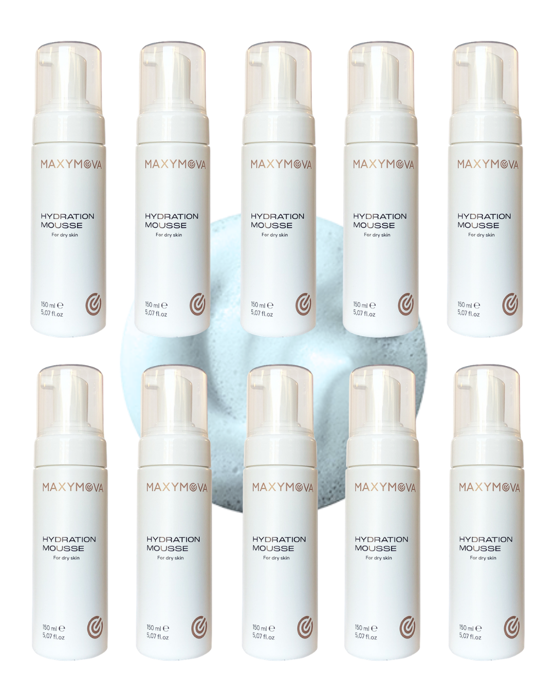 SET 10 Hydrating Mousse 150 ml Lash&Face with Organic Aloe Vera, Jericho Rose Extract