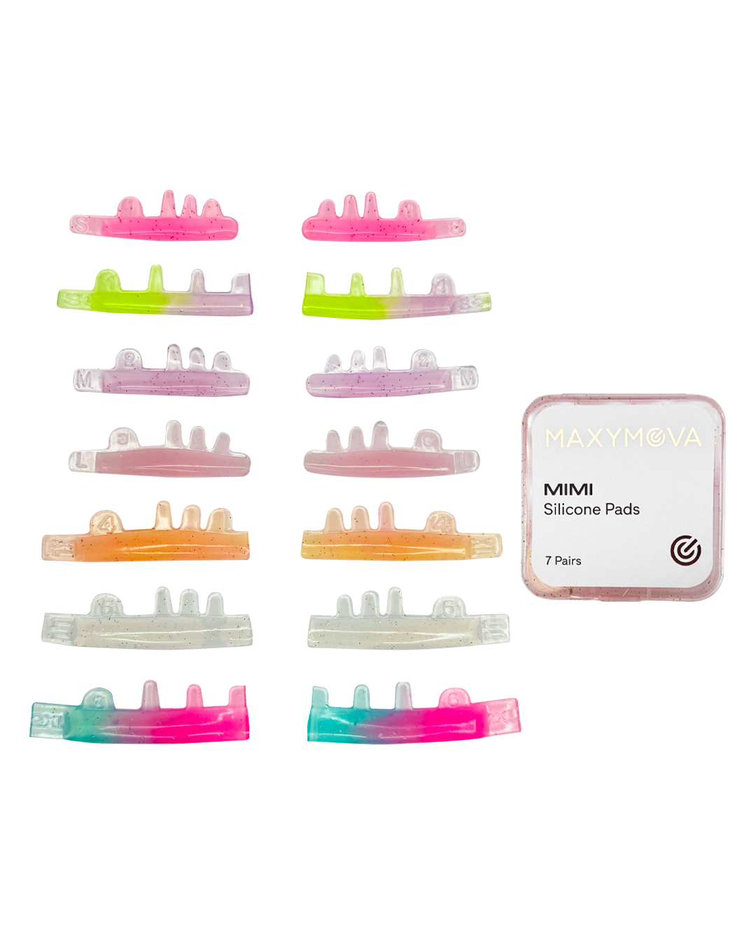 Modes de silicona para pestañas MIMI - 7 pares - Rizado híbrido tipo C