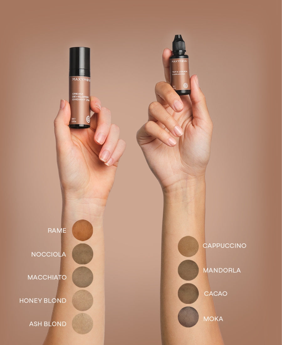 TINTA LIQUIDA Eyebrow Tint Kit - 9 Colors + Accessories | Vibrant, Long-Lasting Results for Healthy Brows
