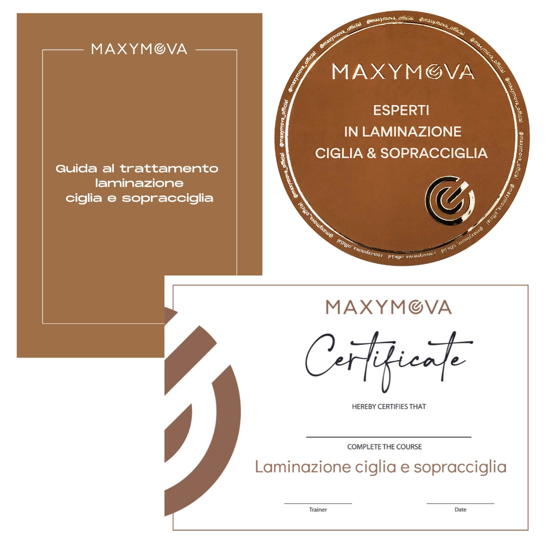 CORSO BASE LAMINAZIONE CIGLIA E SOPRACCIGLIA MAXYMOVA (SOLO ITALIA) €450/500+IVA