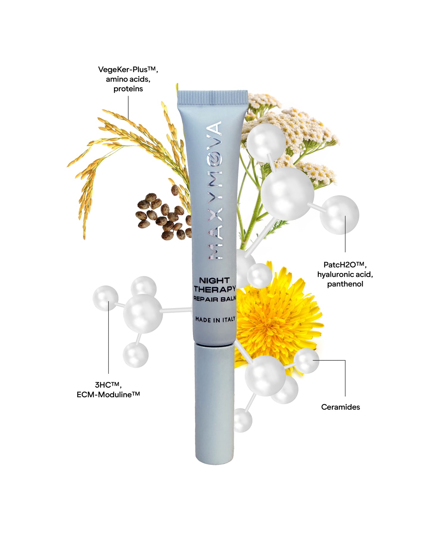 NIGHT THERAPY REPAIR BALM FOR LASHES & BROWS. NOURISHING AND STRENGTHENING TREATMENT