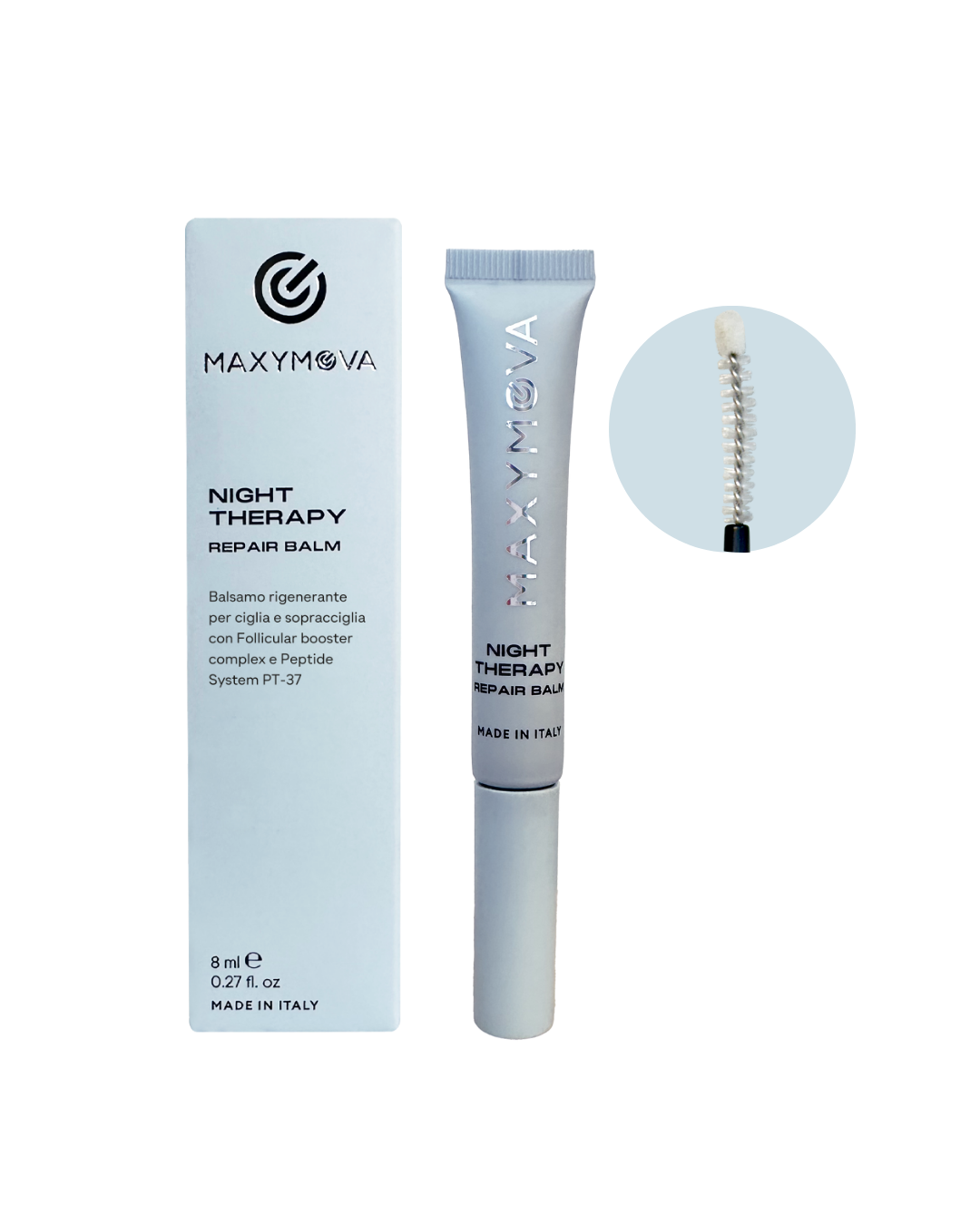 NIGHT THERAPY REPAIR BALM FOR LASHES & BROWS. NOURISHING AND STRENGTHENING TREATMENT