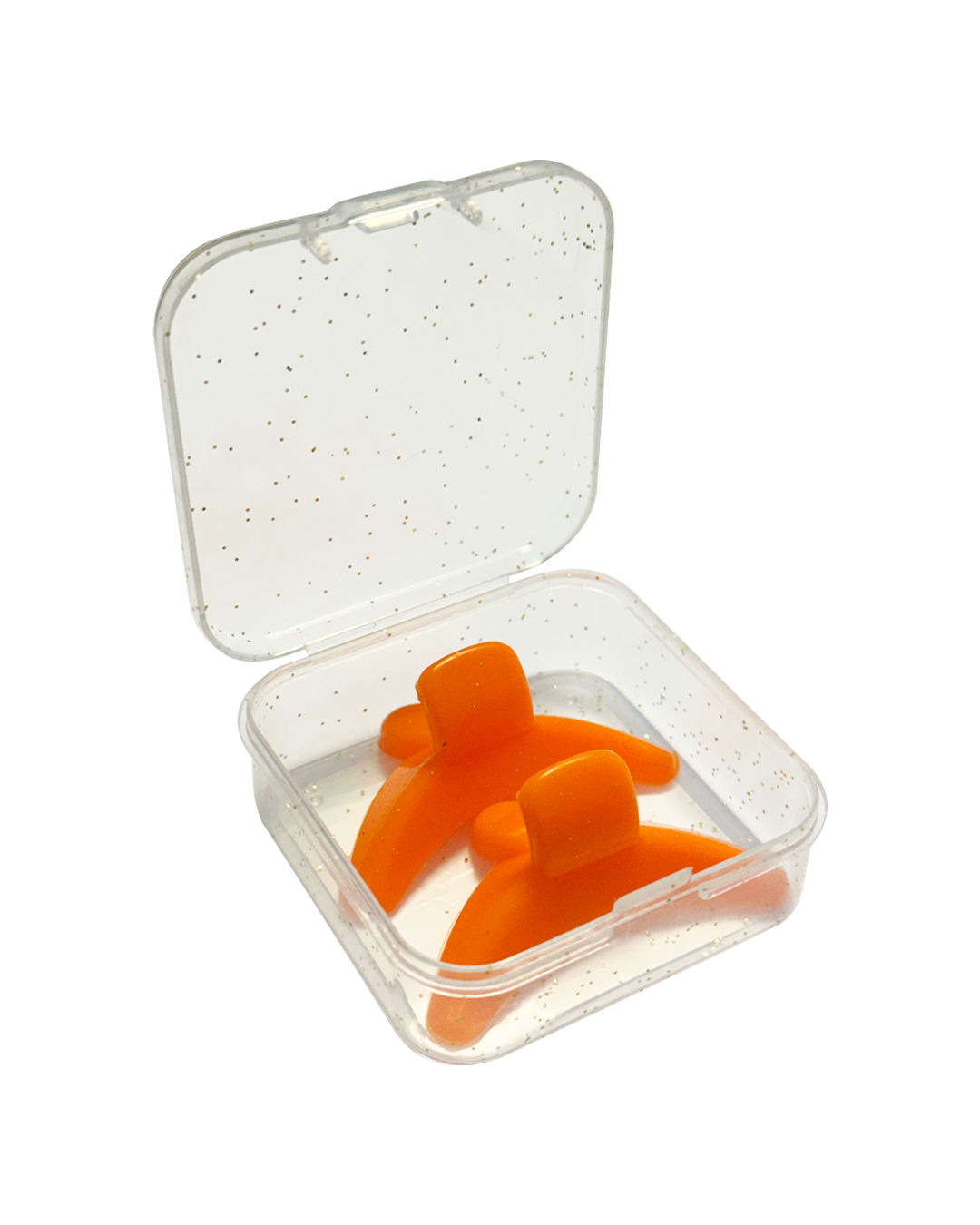 Silicone Protective Pads with Glitter for Eyelash Treatments - Orange Underlash Pads