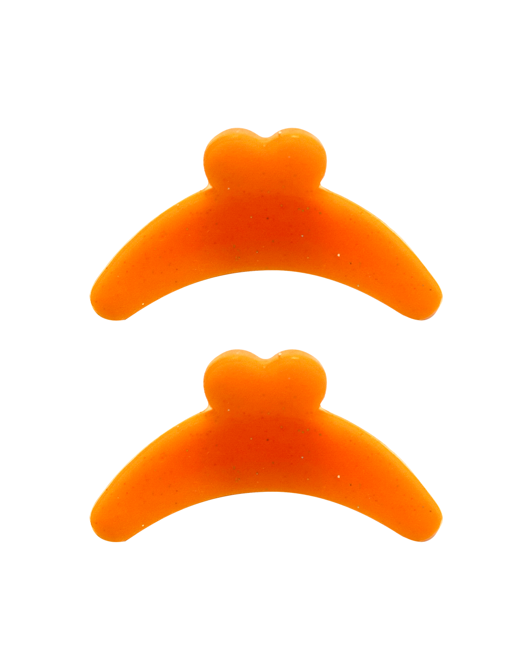 Silicone Protective Pads with Glitter for Eyelash Treatments - Orange Underlash Pads