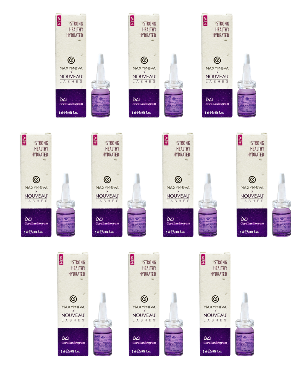 Set 10 Cera Lash Serum - Eyelash and Eyebrow Serum, Maxymova for