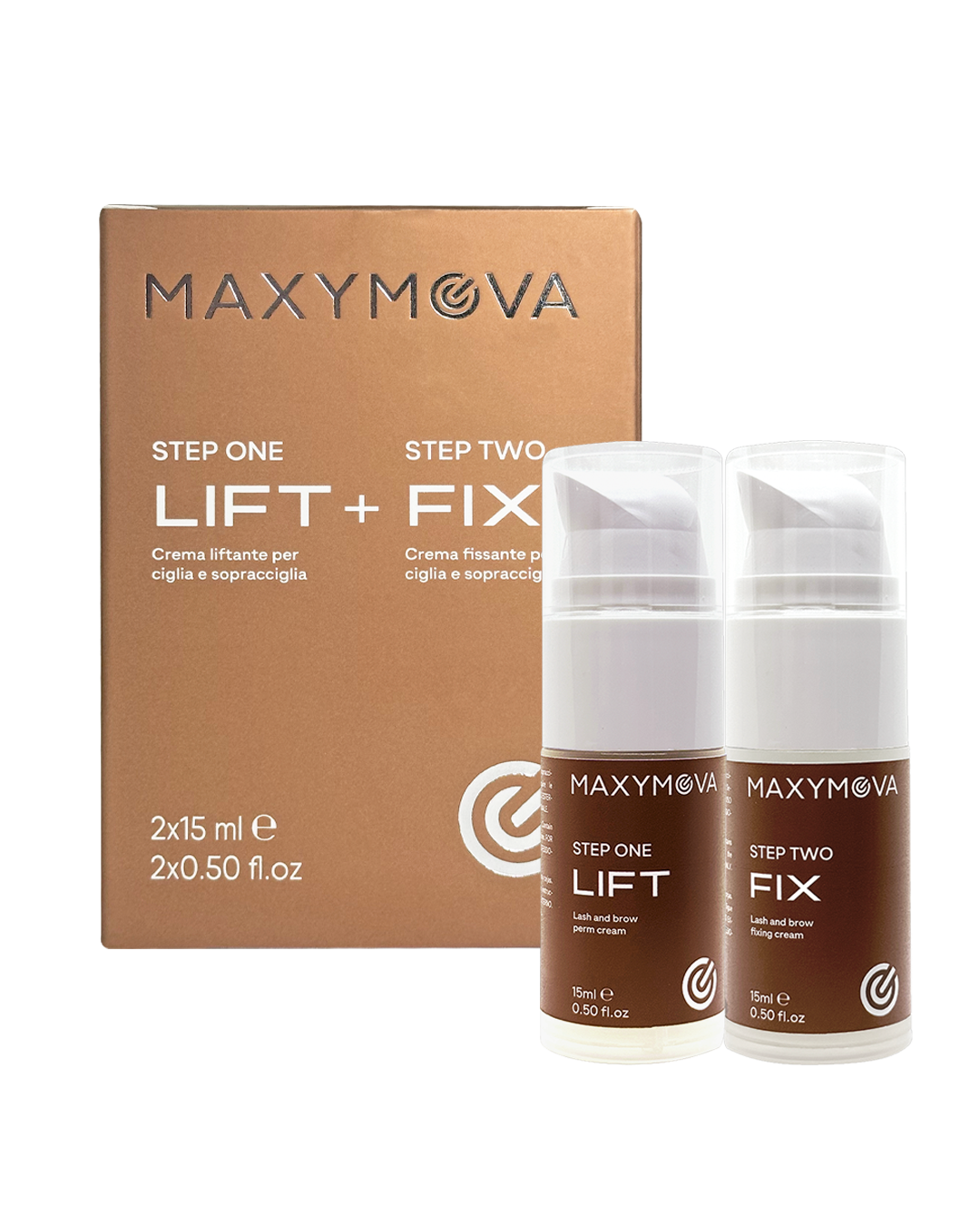 Brow Lift and Eyelash Lamination Kit - Step 1 and Step 2 Professional Results. MAXYMOVA